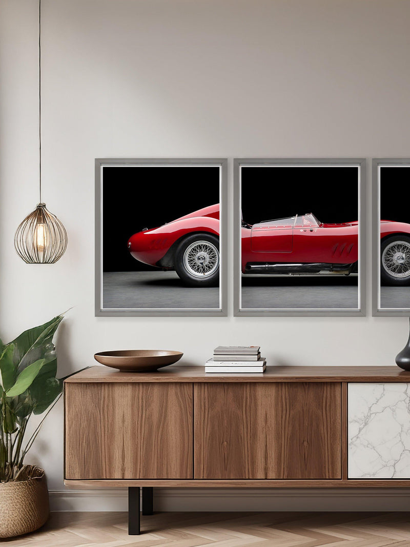 Brookpace Lascelles Maserati 250S Fantuzzi triptych print 65x175cm - British product