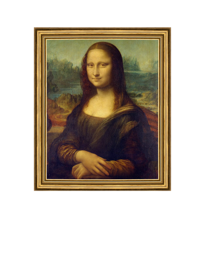 John Lewis Brookpace Lascelles Leonardo Da Vinci 'Mona Lisa' Framed Print, 34 x 29cm- Buy online at McGrocer