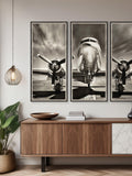 Brookpace Lascelles vintage aeroplane triptych framed prints 157cm - British product