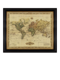 Brookpace Lascelles Mercator 1823 map print 71x86cm - British product