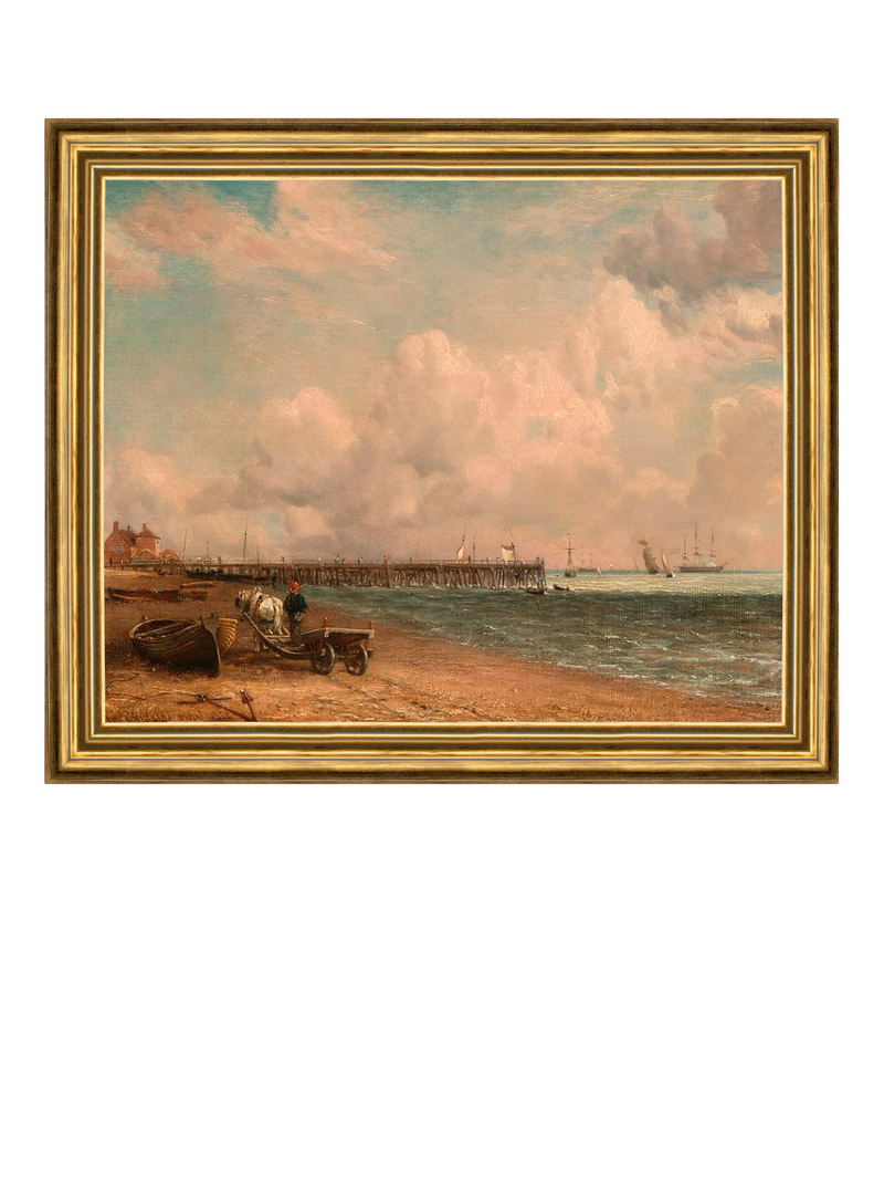 Brookpace Lascelles John Constable Yarmouth Jetty framed canvas print 29x34cm, UK version