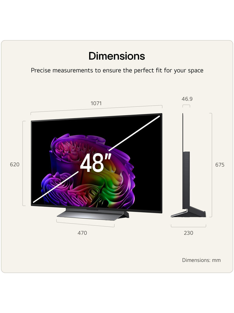 LG OLED evo G66LS 48 inch TV, imported from the UK