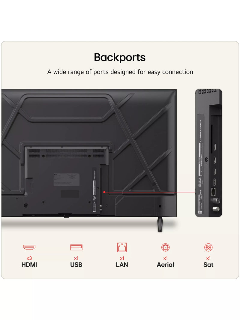 LG 43-inch 4K Smart TV, imported from the UK