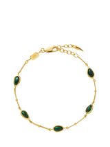 John Lewis Missoma Molten Malachite Chain Bracelet, Gold, Medium- Buy online at McGrocer