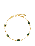 Missoma Molten Malachite chain bracelet gold M - British product