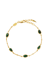 John Lewis Missoma Molten Malachite Chain Bracelet Gold S- Buy online at McGrocer