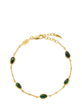 Missoma Molten Malachite chain bracelet gold size S, imported from the UK