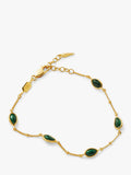 Missoma Molten Malachite chain bracelet gold size S, imported from the UK