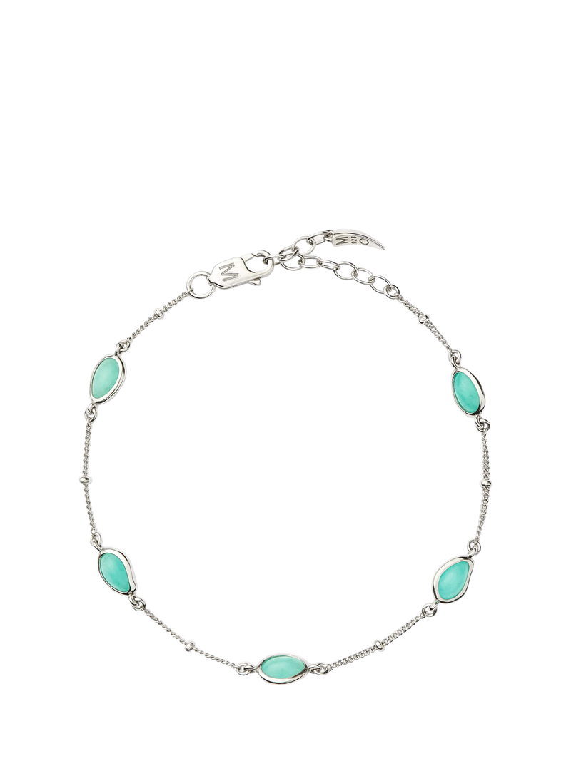 Missoma Molten Amazonite Charm Bracelet, imported from the UK