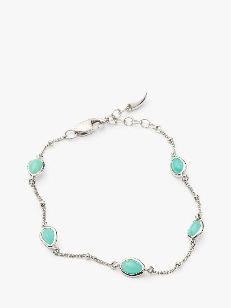 Missoma Molten Amazonite Charm Bracelet, imported from the UK