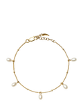 Missoma gold pearl charm bracelet, UK version