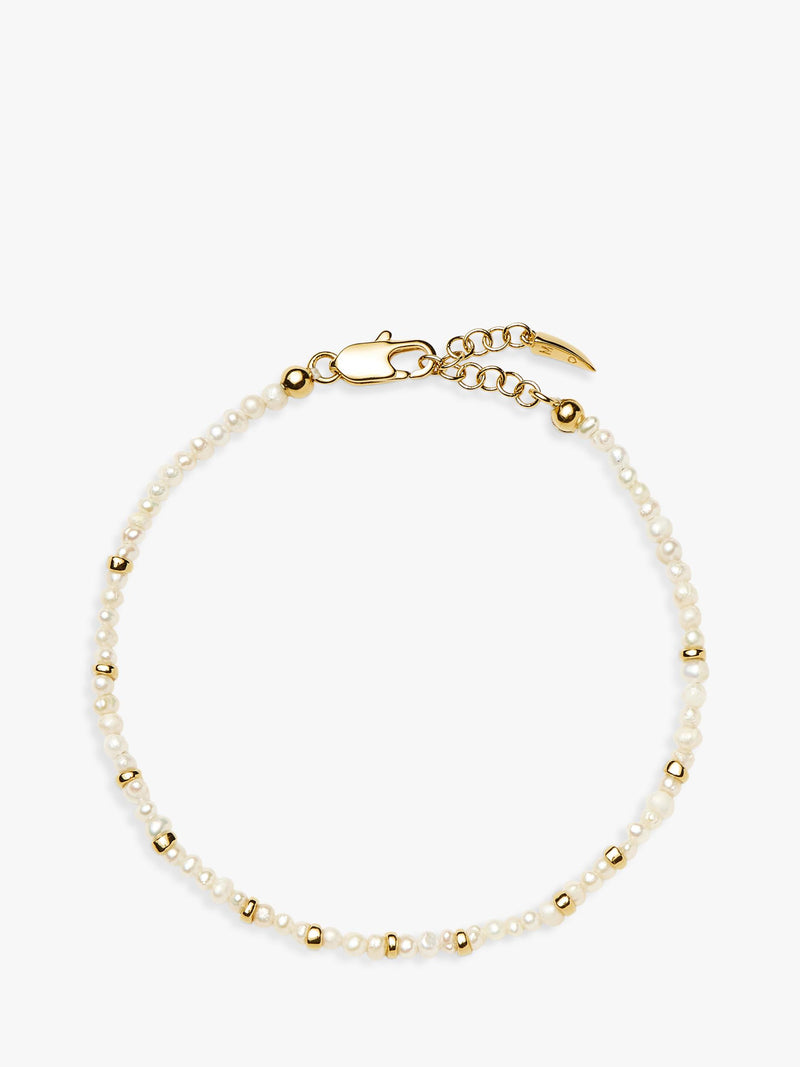 Missoma beaded pearl bracelet gold, imported from the UK