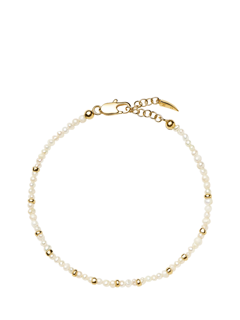 Missoma Beaded Pearl Bracelet, Gold