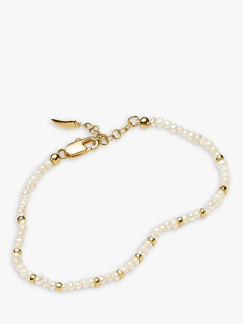 Missoma beaded pearl bracelet gold, imported from the UK