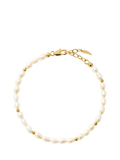 Missoma Beaded Pearl Bracelet Gold/White
