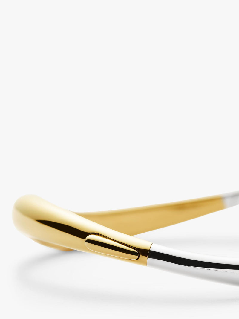 Missoma Savi Hinged Bangle Gold Silver S, imported from the UK
