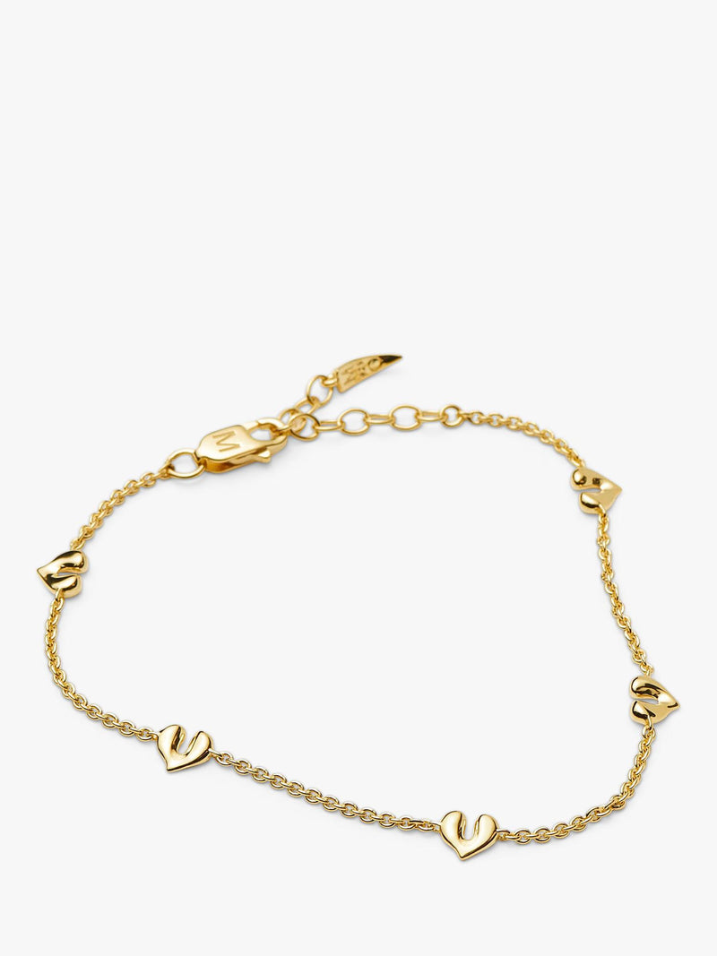 Missoma mini heart charm bracelet 18.5cm (British brand)