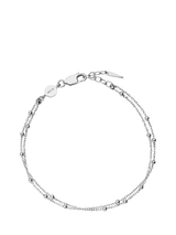 John Lewis Missoma Double Chain Bracelet Silver M- Buy online at McGrocer