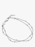 Missoma double chain silver bracelet size M (British brand)