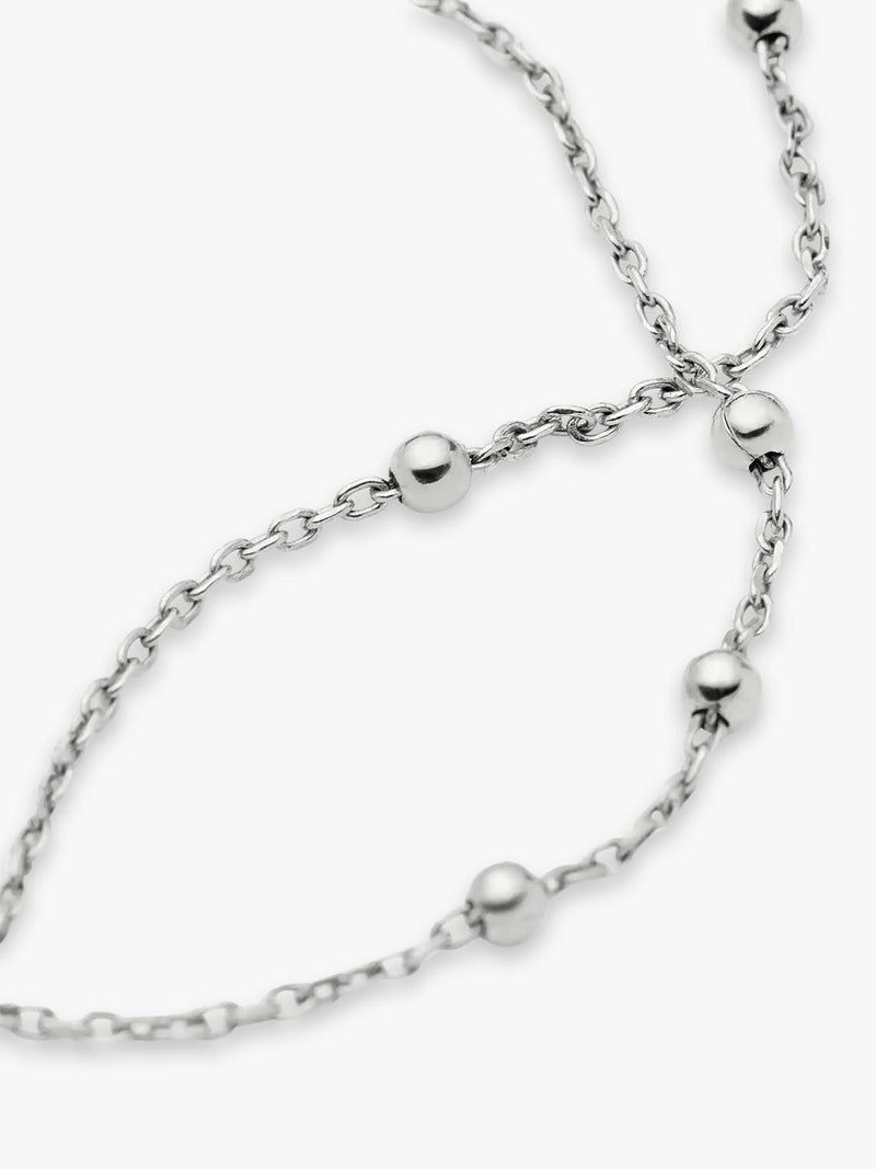 Missoma double chain silver bracelet size M (British brand)