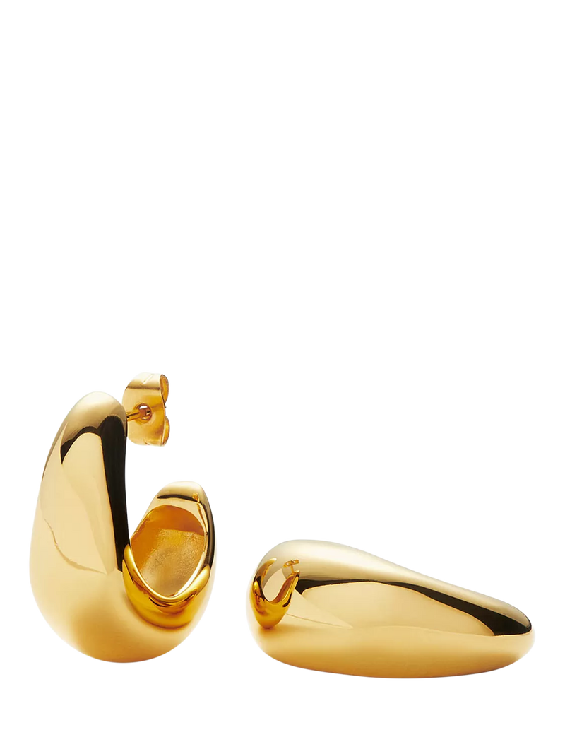 Missoma chunky hoop earrings medium gold plated (British brand)