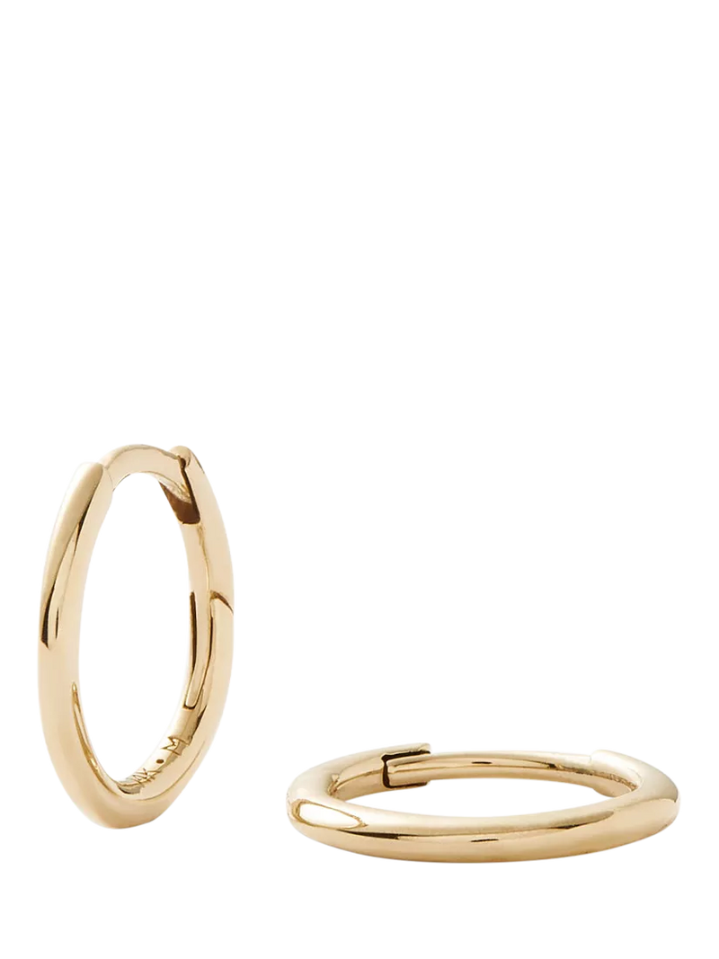 Missoma 14ct yellow gold small hoop earrings W12mm - British product