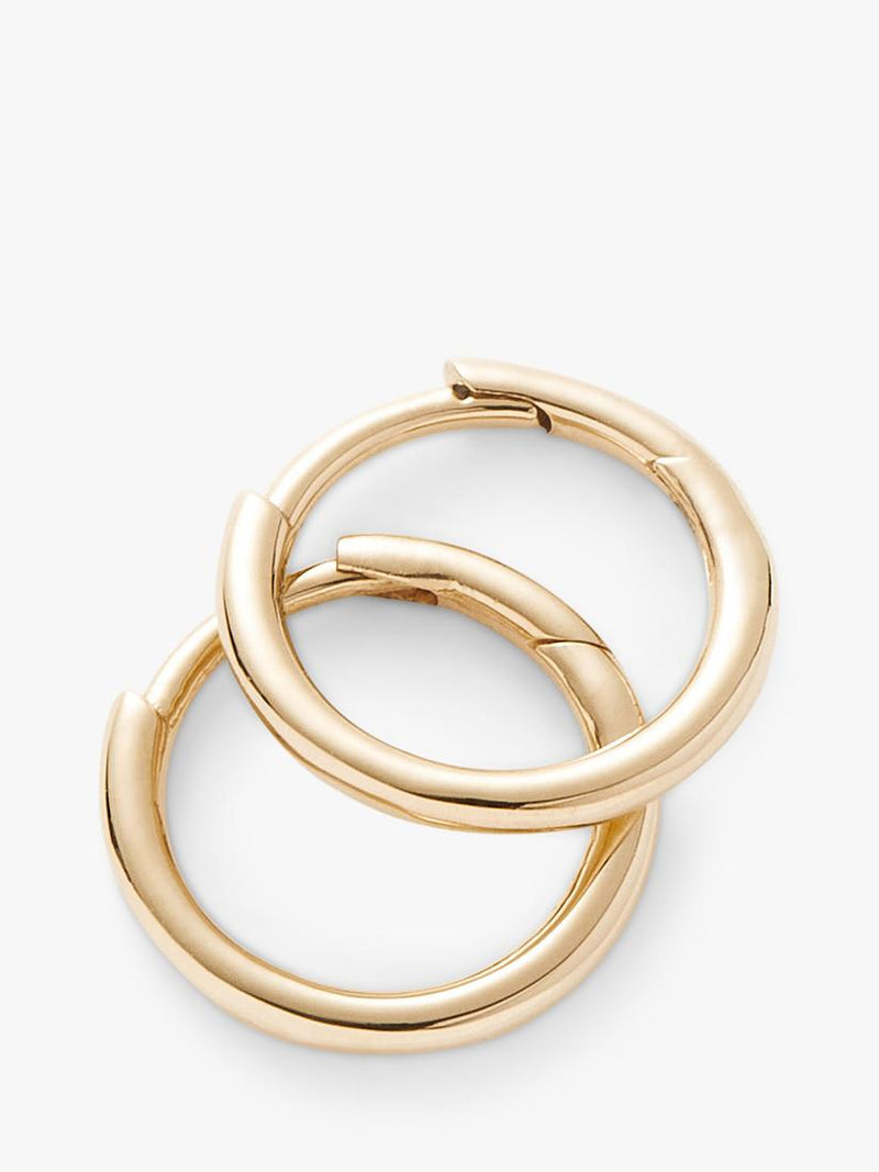 Missoma 14ct yellow gold small hoop earrings W12mm - British product
