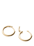 Missoma 14ct yellow gold small hoop earrings W12mm - British product