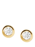 Missoma gold vermeil cubic zirconia stud earrings, imported from the UK