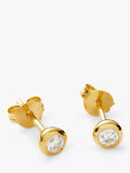 Missoma gold vermeil cubic zirconia stud earrings, imported from the UK