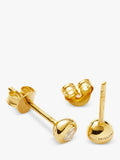 Missoma gold vermeil cubic zirconia stud earrings, imported from the UK