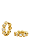 Missoma beaded crystal small hoop earrings gold plated sterling silver - British product