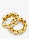 Missoma beaded crystal small hoop earrings gold plated sterling silver - British product