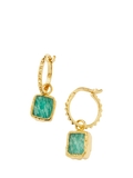 Missoma mini charm hoop earrings amazonite gold plated (British brand)
