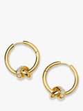 Missoma pave knot hoop earrings gold, imported from the UK