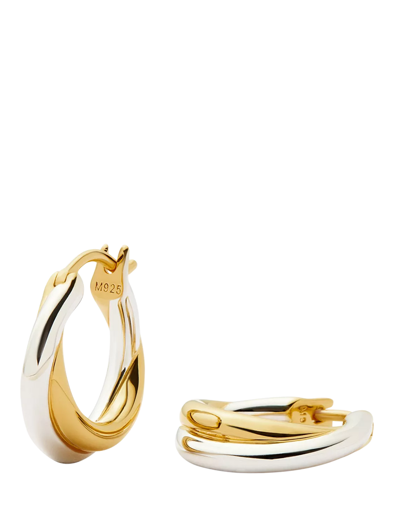 Missoma Lucy Williams Entwine small hoop earrings gold silver - British product
