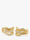 Missoma Molten Snow triple small hoop earrings, UK version
