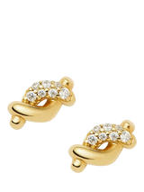 John Lewis Missoma Molten Snow Stud Earrings, Gold- Buy online at McGrocer