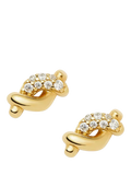Missoma Molten Snow gold stud earrings, imported from the UK