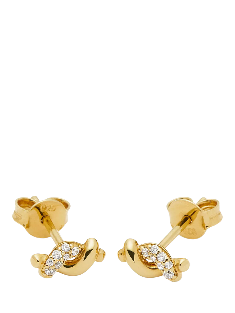 Missoma Molten Snow gold stud earrings, imported from the UK