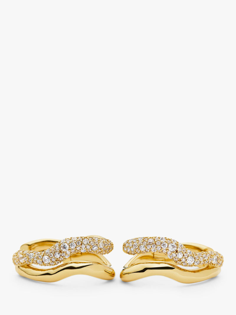 Missoma double hoop earrings gold medium, imported from the UK
