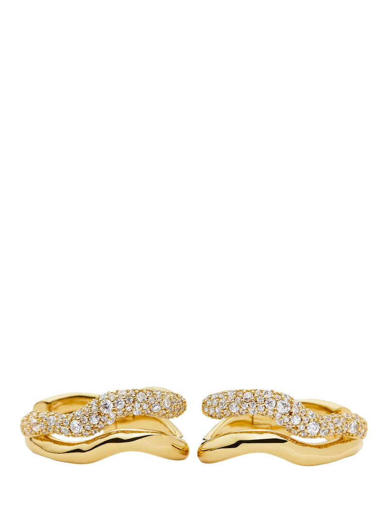 Missoma double hoop earrings gold medium, imported from the UK