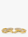 Missoma double hoop earrings gold medium, imported from the UK