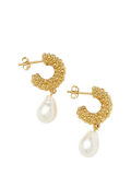 Missoma Baya Pearl Drop Hoop Earrings (British brand)