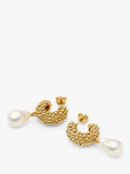 Missoma Baya Pearl Drop Hoop Earrings (British brand)