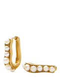 Missoma Ovate Pearl gold hoop earrings (British brand)
