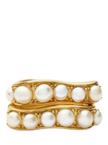 Missoma Ovate Pearl gold hoop earrings (British brand)