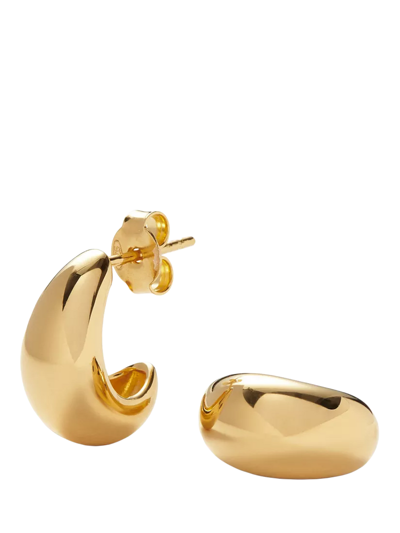 Missoma Savi Dome mini hoop earrings 18ct gold vermeil - British product