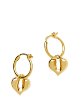 John Lewis Missoma Heart Charm Hoop Earrings- Buy online at McGrocer