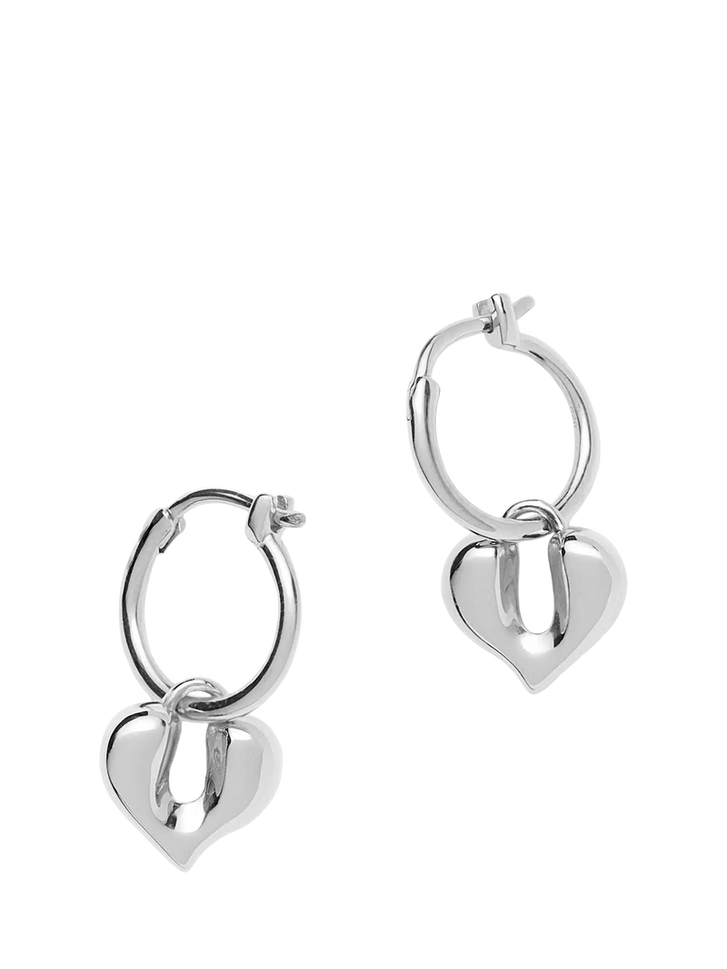 Missoma Heart Charm Hoop Earrings